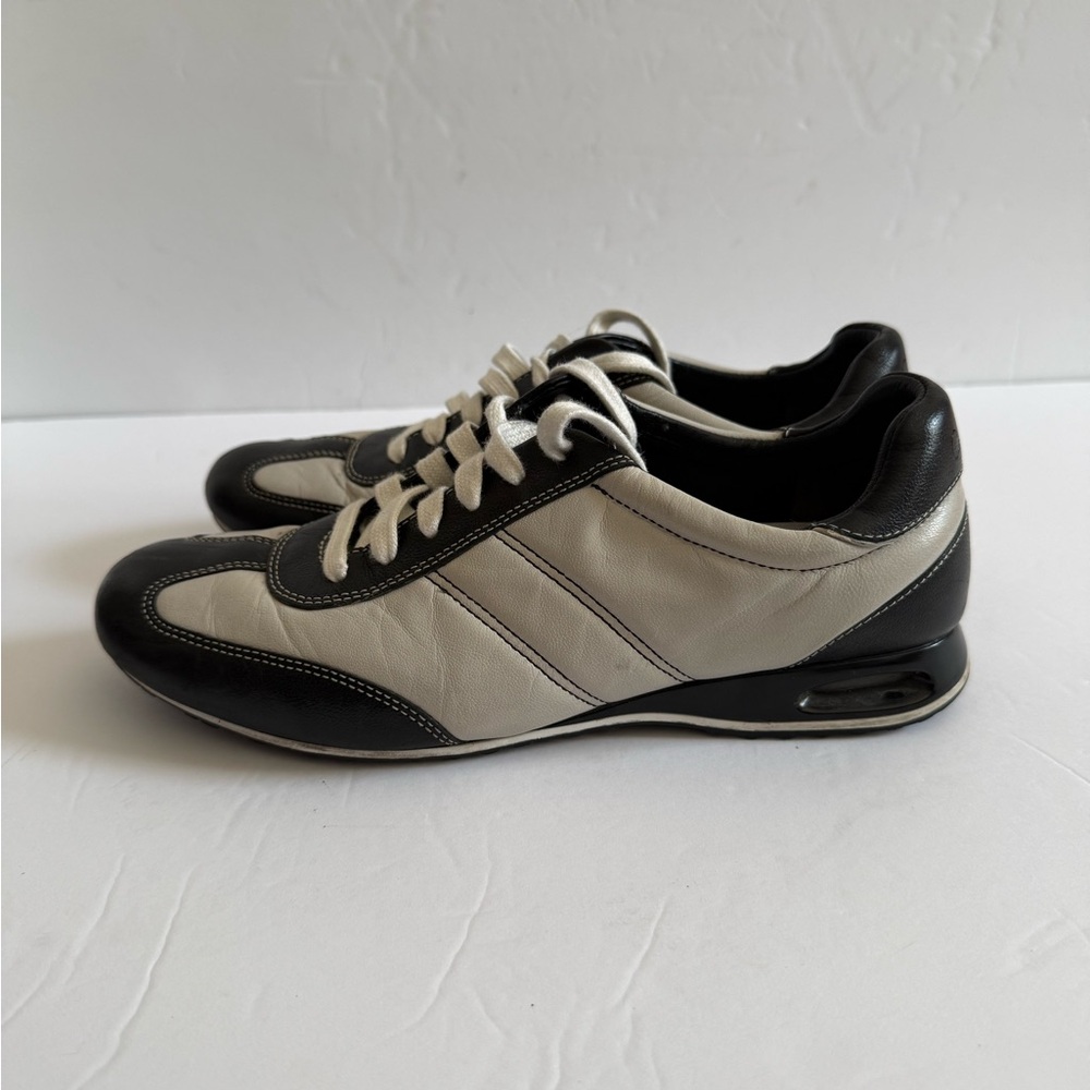 Cole Haan Nike Air Bria Oxford Black Cream Leather Sneakers Women Size 8B